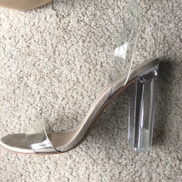 Clear Block Heels - Picture 2 of 4